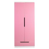 Seattle Kids Double Wardrobe, White & Pink
