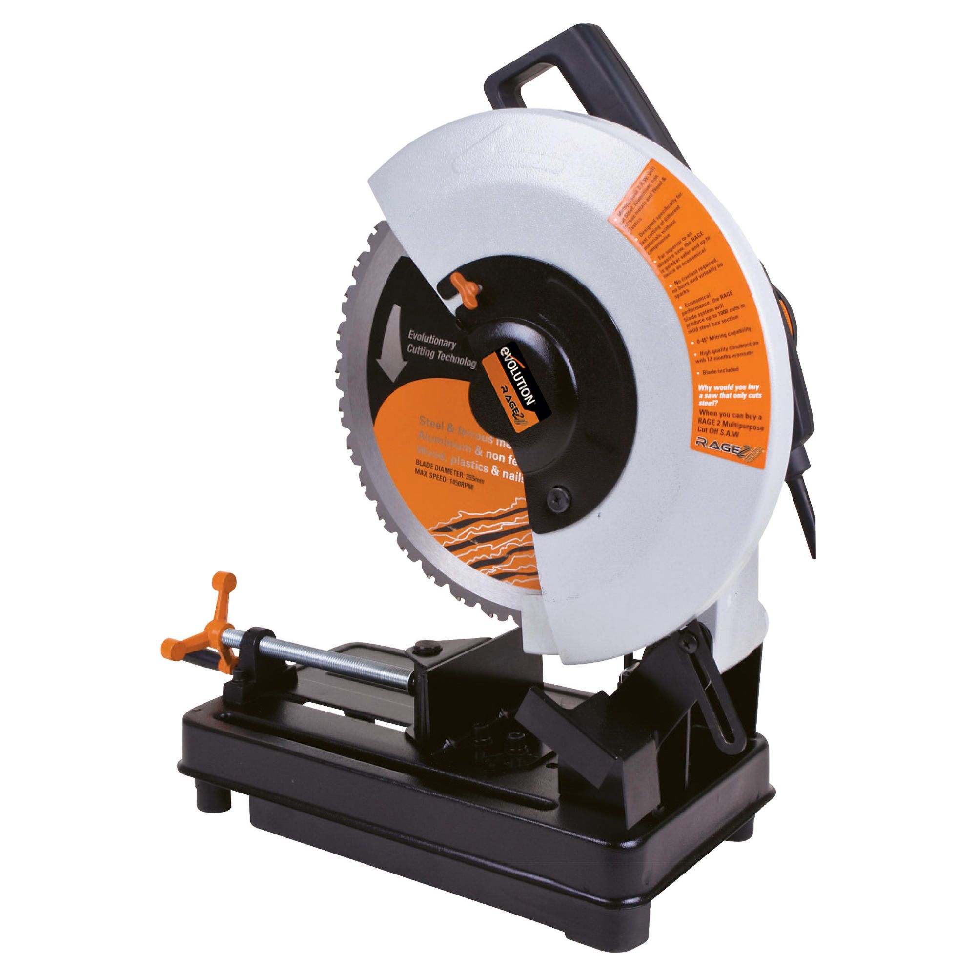 Evolution RAGE2 Multipurpose Cut Off Saw 240V (Orange)