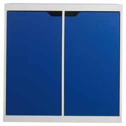 Seattle Kids 2 Door Storage Unit, White & Blue