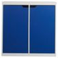 Seattle Kids 2 Door Storage Unit, White & Blue