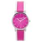 Ladies Pink Analogue Metallic Strap Watch
