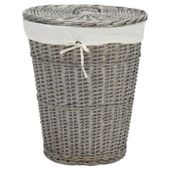 Wicker laundry basket Grey Wash