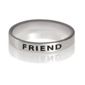 Sterling Silver Friend Stacking Ring, Small