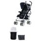 Petite Star Zukoo Pushchair,  Footmuff & Change Bag,  Raven Black