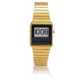 Gold Retro Digital Stretch Watch