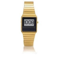 Gold Retro Digital Stretch Watch