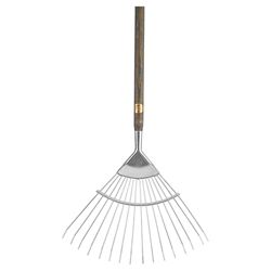 Dobbies Select Wood&Stainless Steel Lawn/leaf Rake