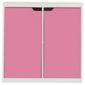 Seattle Kids 2 Door Storage Unit, White & Pink