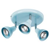 Tesco Lighting Eden 3 Spot Plate Pale Blue
