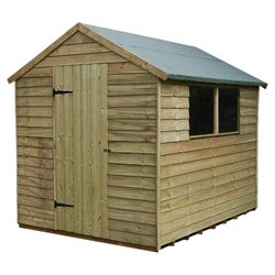 8x6 Timberdale Overlap Pressure Treated Apex Shed