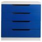 Seattle Kids 4 Drawer Chest, White & Blue