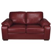 Ashmore Small Leather Sofa, Red