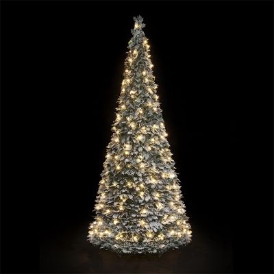 Buy 6ft Pre-Lit Flocked Holly Pop-Up Christmas Tree With 200 Warm White ...