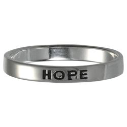 Sterling Silver Hope Stacking Ring, Medium