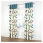 Tesco Bold Leaf Print Unlined eyelet Curtains W167xL137cm (66x54"), Teal