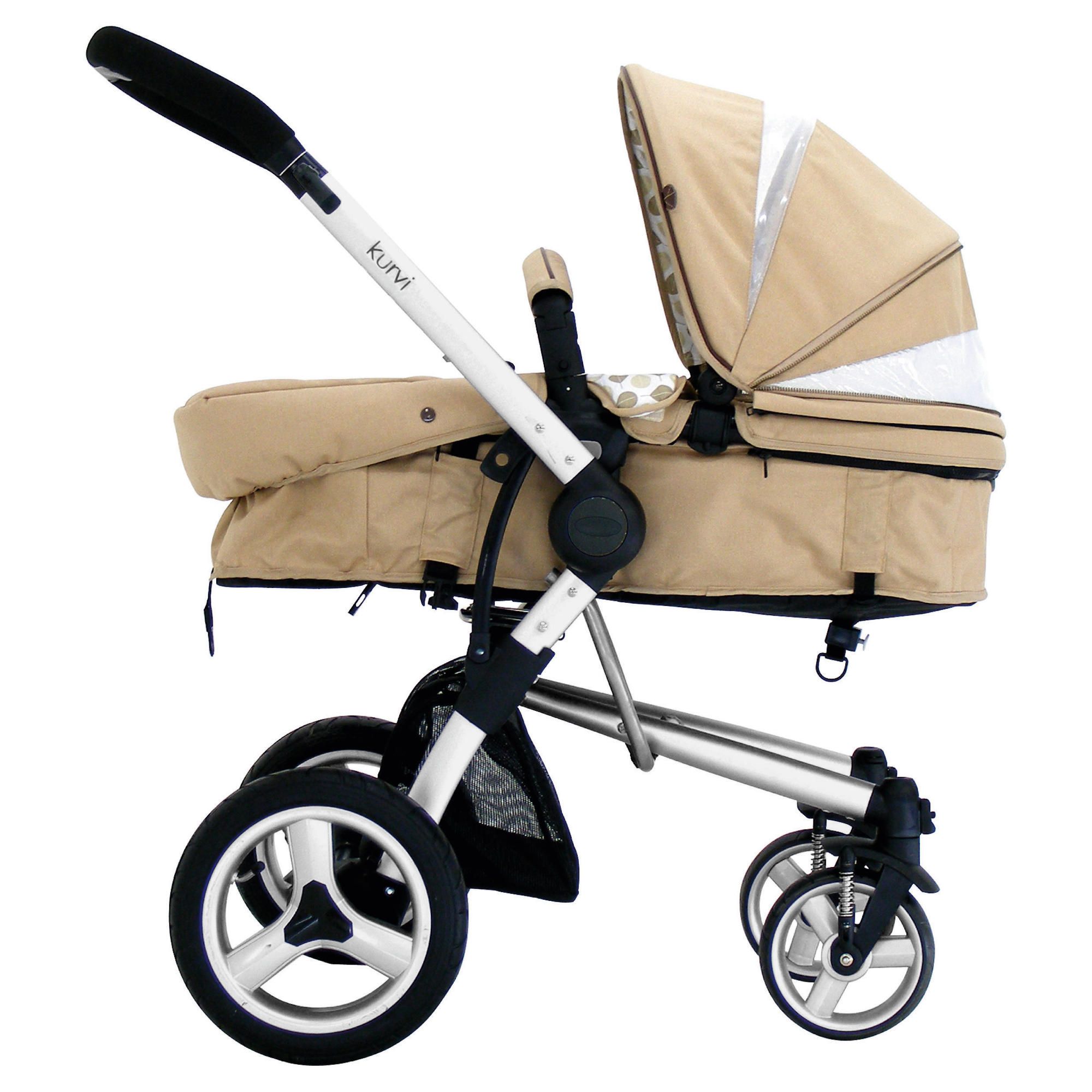 Petite Star Kurvi Abstract Pushchair & Free Accessory Pack & Liner, Natural