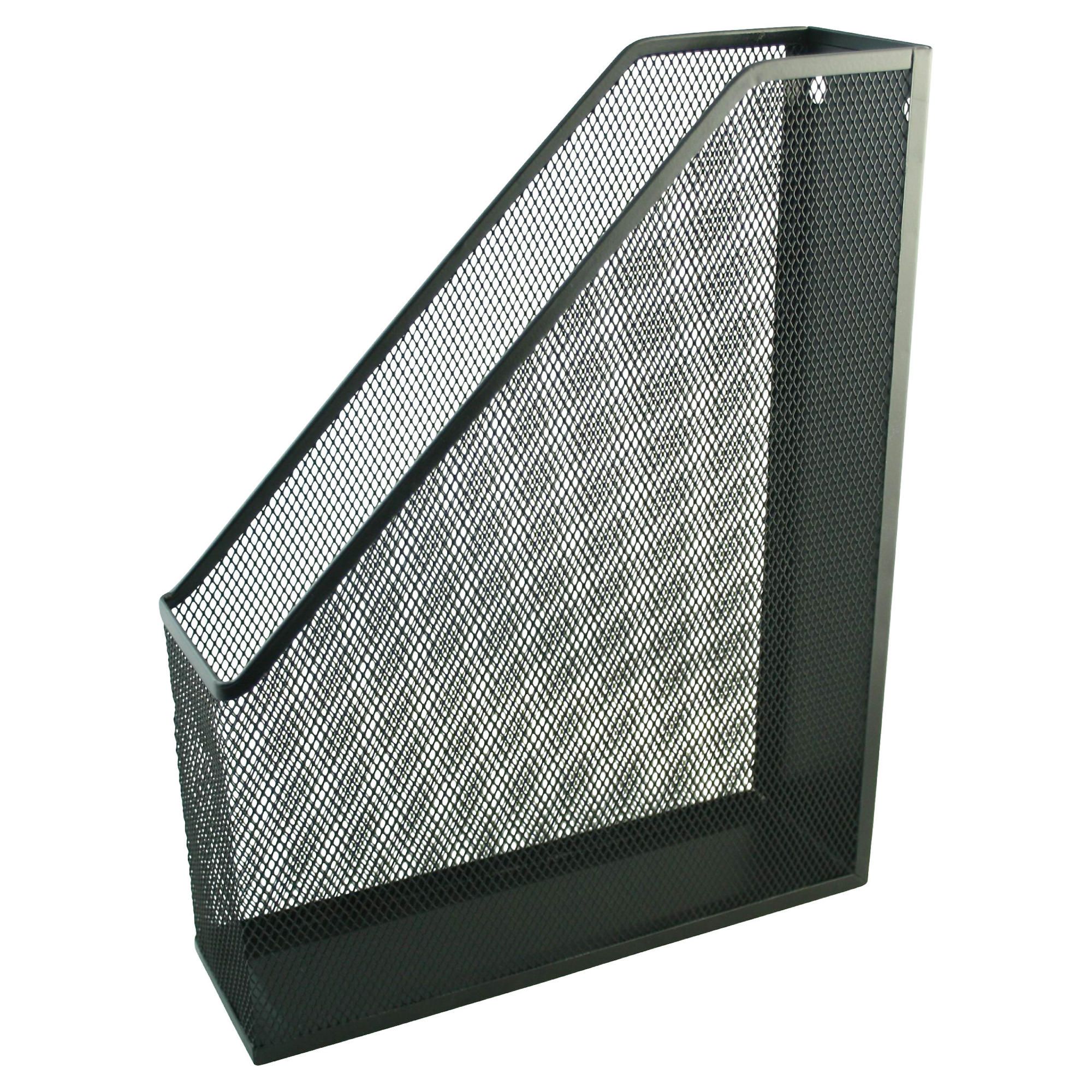 Metal, mesh file holder. Black