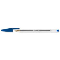 Bic Cristal Ball Pen Clear Barrel 1.0mm Tip 0.4mm Line Blue Ref 847823 [Pack 50]