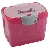 A4 Horizon plastic file box, pink