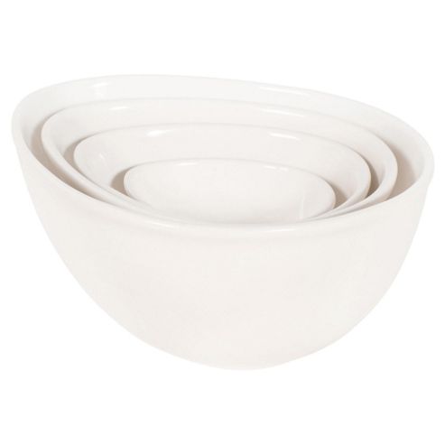 Image of Nigella Lawson Living Kitchen Set Of 4 Mixing Bowls, Cream