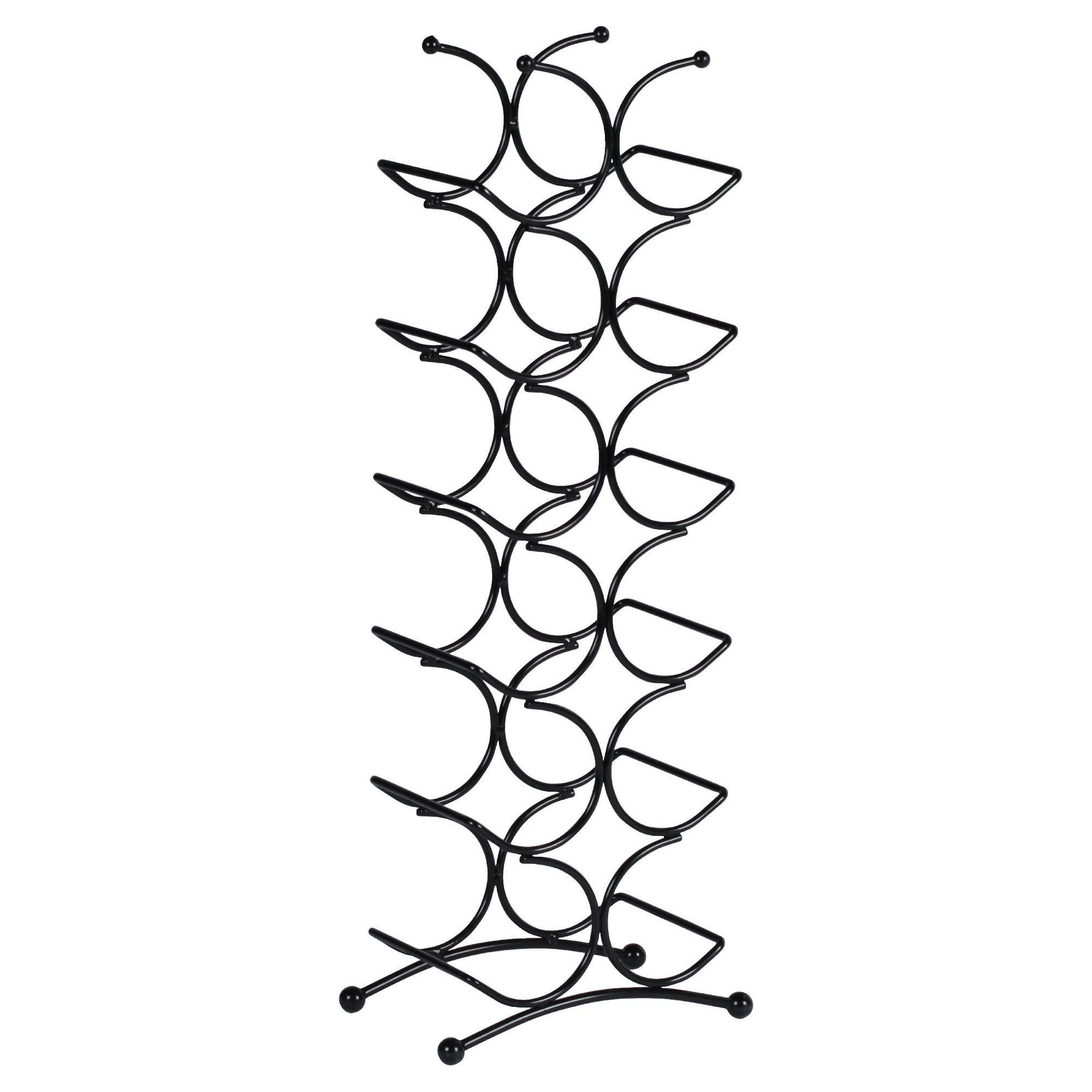Circolare 12 bottle Wine Rack, Black