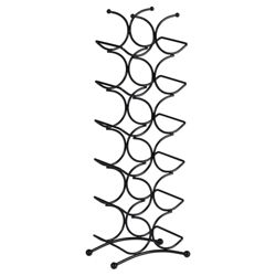 Circolare 12 Bottle Wine Rack, Black