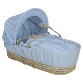 Clair de lune Starburst Moses Basket, Blue
