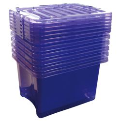 24L box with lid, 6 pack purple