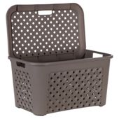 Arianna large laundry basket with lid, mole