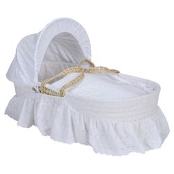 Clair de lune Broderie Anglaise Moses Basket