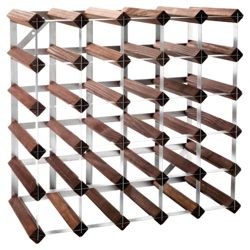 George Wilkinson 30 Bottle Wine rack Kit - Stained Pine / Galvanised Steel