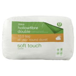 Tesco Standard Soft Touch Anti Allergy Double Duvet 10.5 Tog