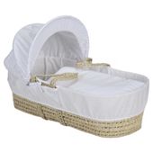 Clair de lune Starburst Moses Basket, White