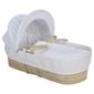 Clair de lune Starburst Moses Basket, White