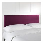 Mittal Single Faux Suede Headboard, Aubergine