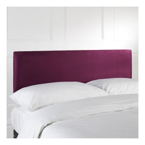 Image of Seetall Mittal Headboard Aubergine Faux Suede Single