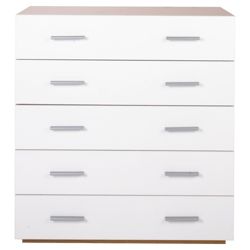 Hoxton 5 Drawer Chest, Oak & White Gloss