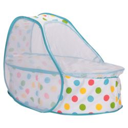 Koo-di Pop Up Travel Cot & Bassinette, Polka