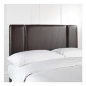 Portobello Double Faux Leather Headboard, Brown