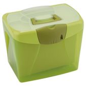 A4 Horizon plastic file box, lime