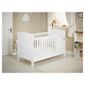 Obaby Grace 4 Piece Cot Bed Set, White Cot Bed with White Bedding (includes mattress, quilt & bumper)