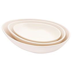 Nigella Lawson Living Kitchen Set of 3 Salad and Vegetable Dishes, Cream