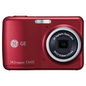 "GE C1433 Compact Digital Still Camera - Red (14MP, 3x Optical Zoom) 2.4 inch LCD"