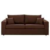 Maison Large Fabric Sofa, Chocolate