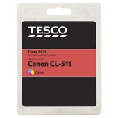 Tesco C511 Colour Printer Ink Cartridge (Compatible with printers using Canon CL-511 Colour Ink Cartridges)