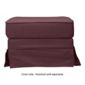 Louisa Loose Cover For Footstool, Aubergine