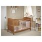 Obaby Grace 4 Piece Cot Bed Set, Country Pine Cot Bed With Blue Bedding (includes mattress, quilt & bumper)