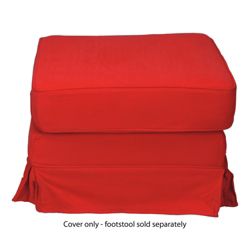 Louisa Loose Cover For Footstool, Red