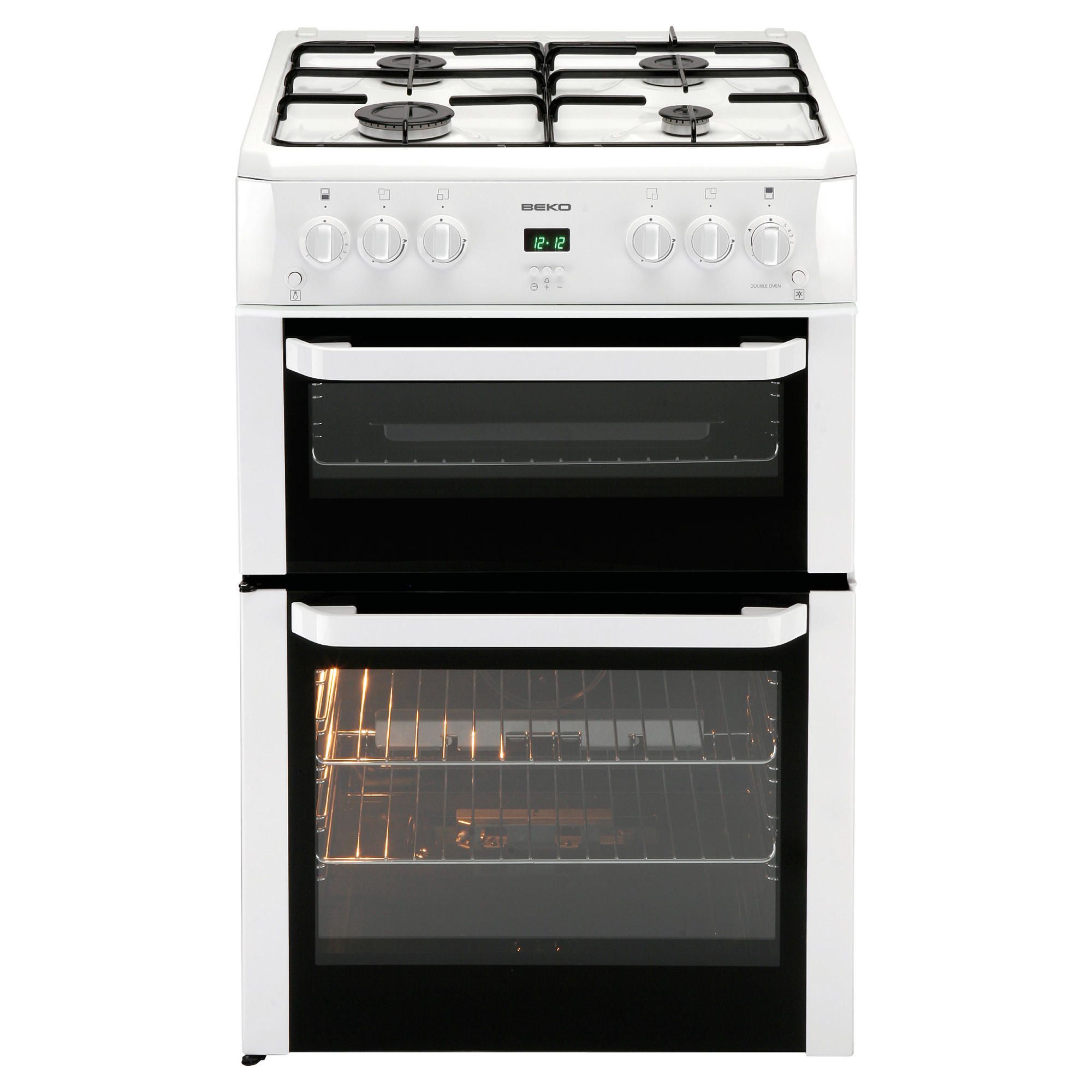 Beko BDVG694WP 60cm Gas Cooker with Double Oven
