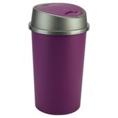 45L plum touch top bin